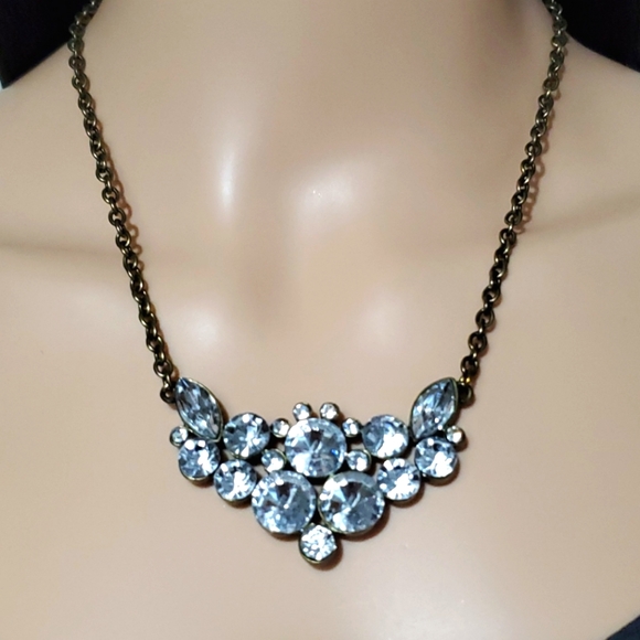J. Crew Clear Rhinestone Necklace - Picture 6 of 8
